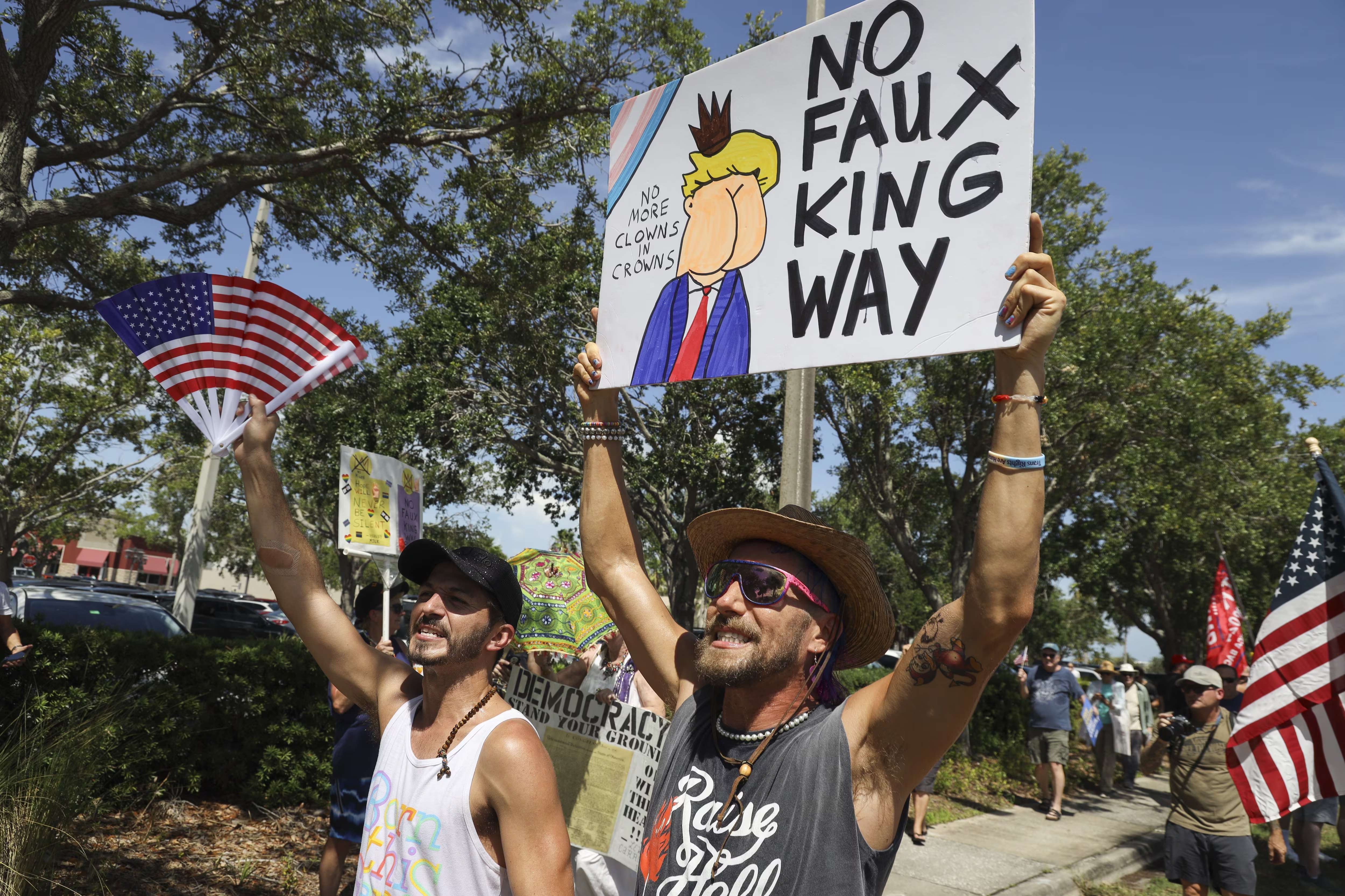 No Faux King Way protest